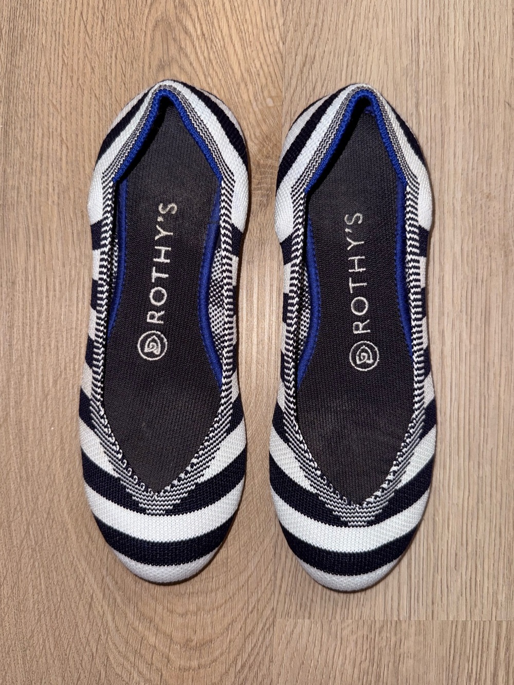 Rothy’s Daily Flat in Navy Stripe